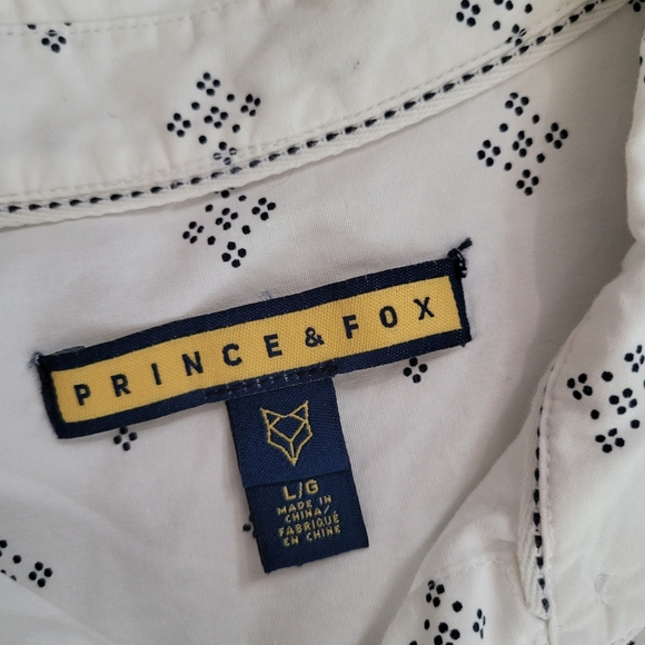 Prince & Fox White Printed Button Down Shirt - Picture 5 of 5